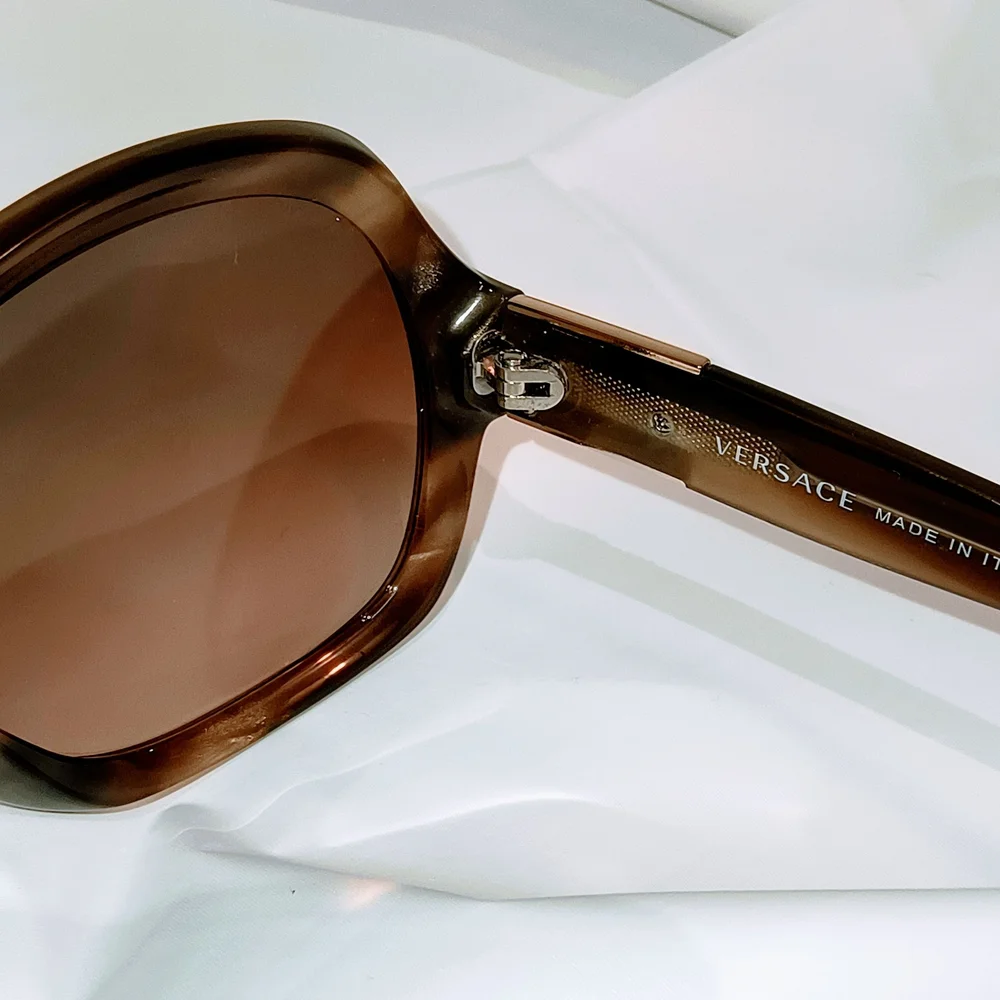 VERSACE Women's Tortoiseshell Sunglasses with Gold‎ & Rhinestone Accents